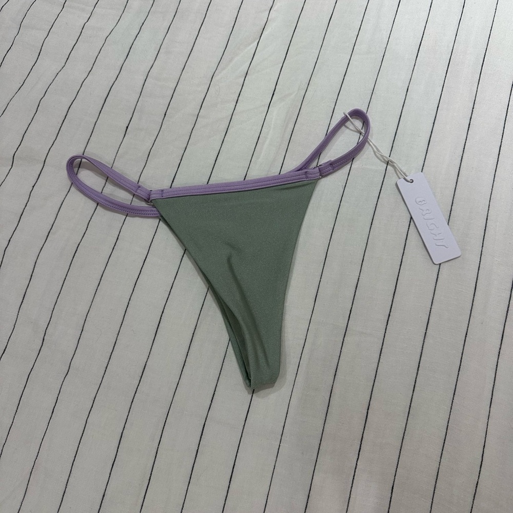 Bright Swimwear Green and Purple Bikini Bottom NWT